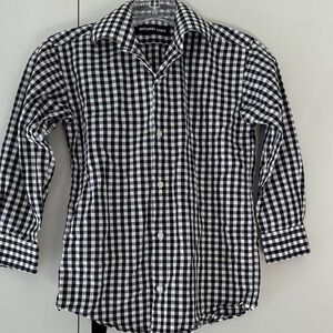 Michael Kors Kids Black and White Checkered Shirt